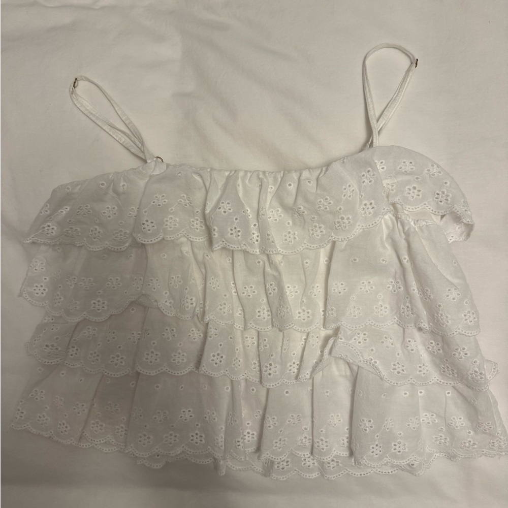 Show Me Your Mumu white eyelet tank